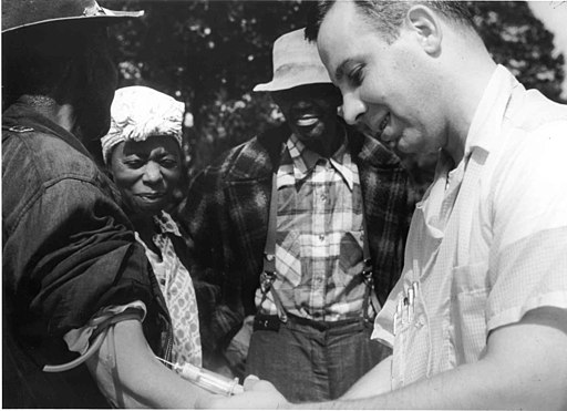 Tuskegee syphilis study doctor injecting subject